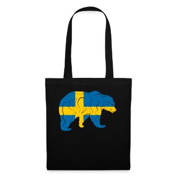 Schweden - Stoffbeutel - Schwarz - Vorne