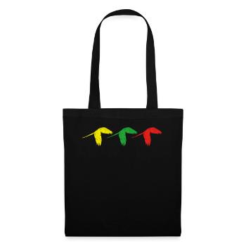 Perroquet - Sac en tissu - noir - Devant