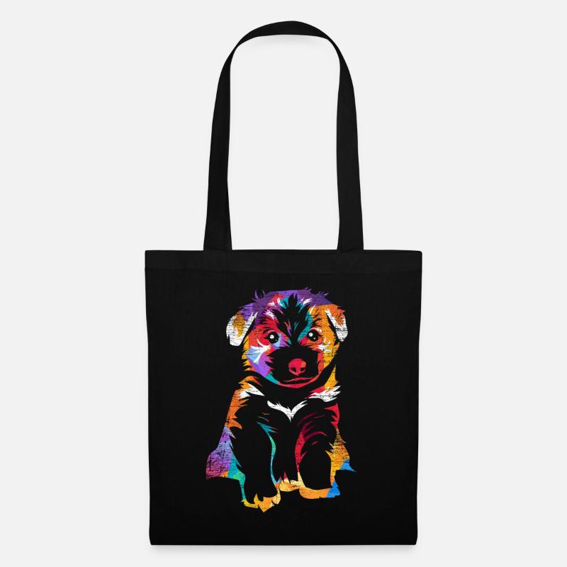 Border Collie - Stoffbeutel - Schwarz