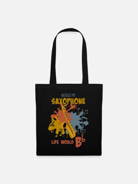 Saxophone - Sac en tissu - noir
