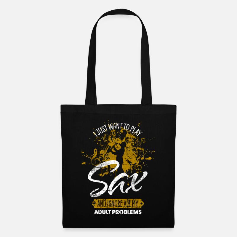 Saxophone - Tote Bag - black