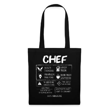 Chef - Stoffbeutel - Schwarz - Vorne