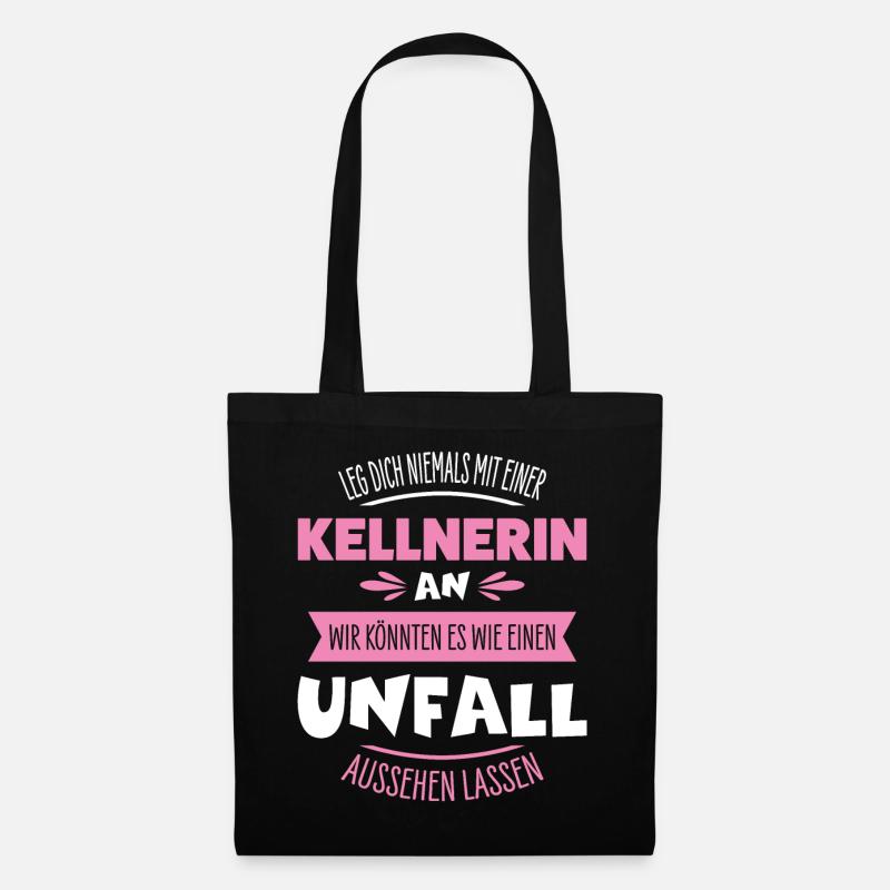 Kellnerin - Stoffbeutel - Schwarz