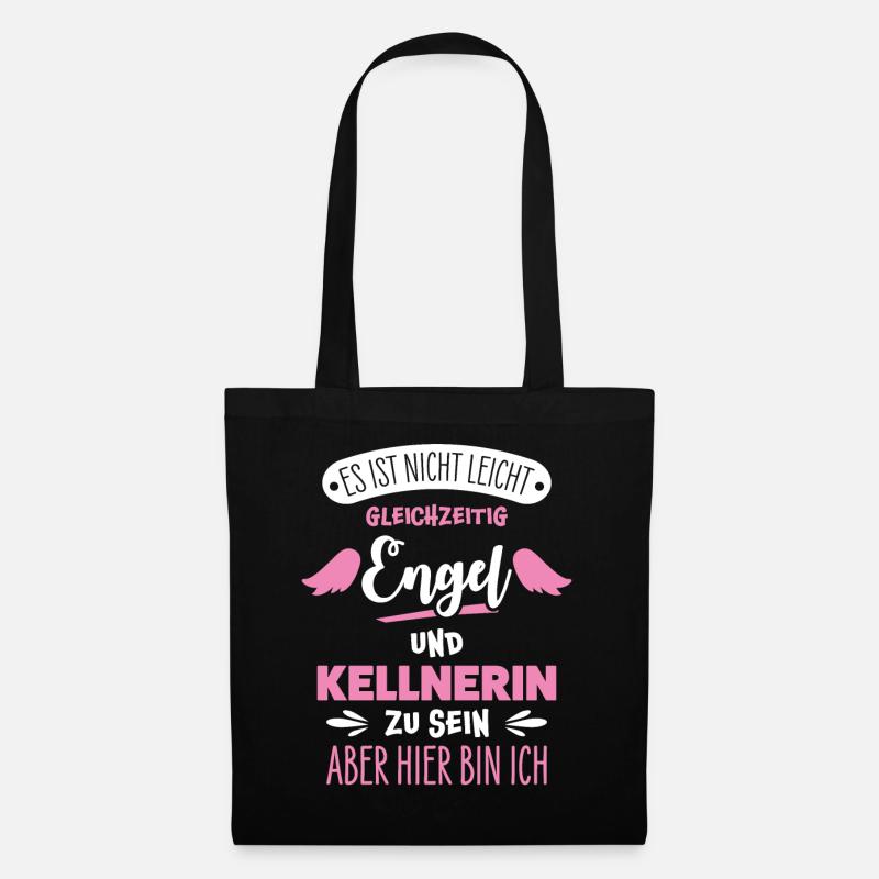 Kellnerin - Stoffbeutel - Schwarz