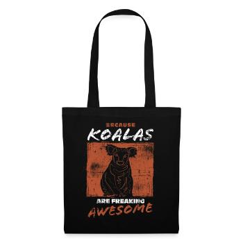 Koala - Stoffbeutel - Schwarz - Vorne
