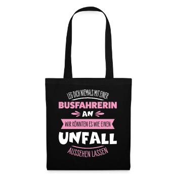 Busfahrerin - Stoffbeutel - Schwarz - Vorne