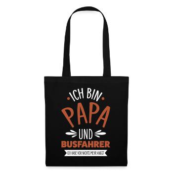Busfahrer Papa - Stoffbeutel - Schwarz - Vorne