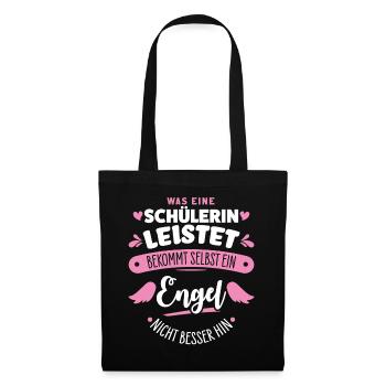Schülerin - Stoffbeutel - Schwarz - Vorne