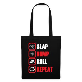 Slap Bump Roll Brazilian Jiu Jitsu BJJ Geschenk - Stoffbeutel - Schwarz - Vorne