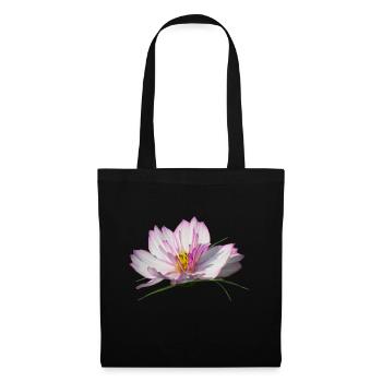 fleur magnifique en rose &blanc, fleurs, fleur - Sac en tissu - noir - Devant
