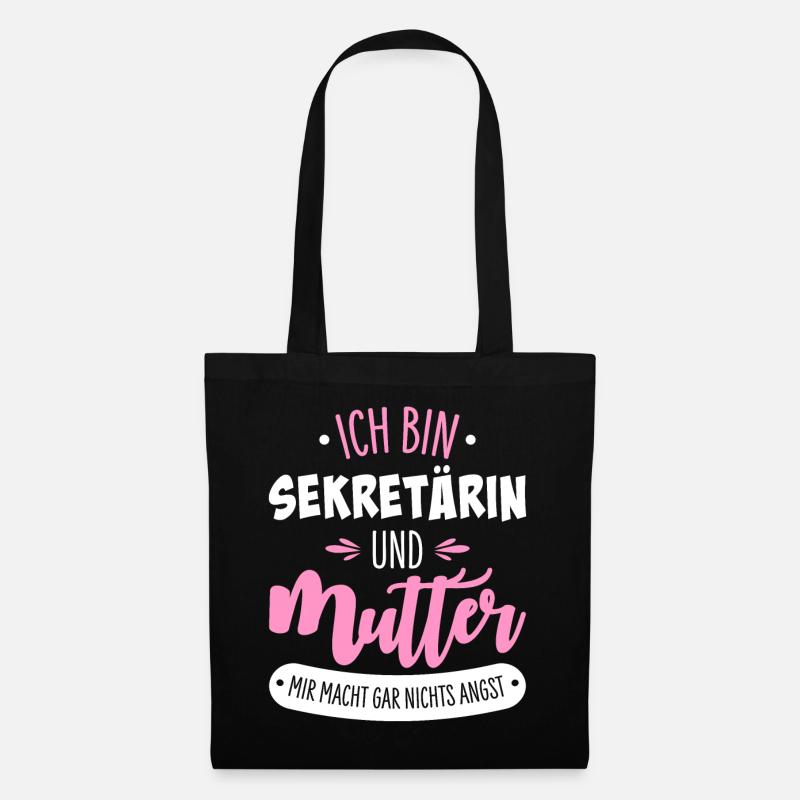 Sekretärin - Stoffbeutel - Schwarz