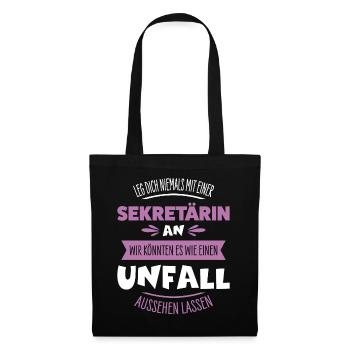 Sekretärin - Stoffbeutel - Schwarz - Vorne