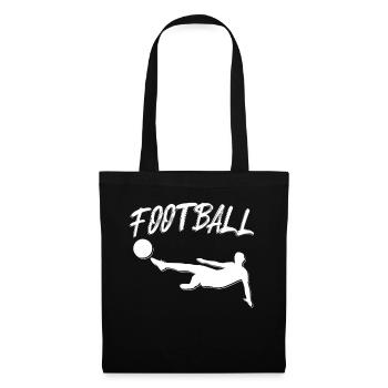 Torwart Sprungkick Silhouette - Stoffbeutel - Schwarz - Vorne