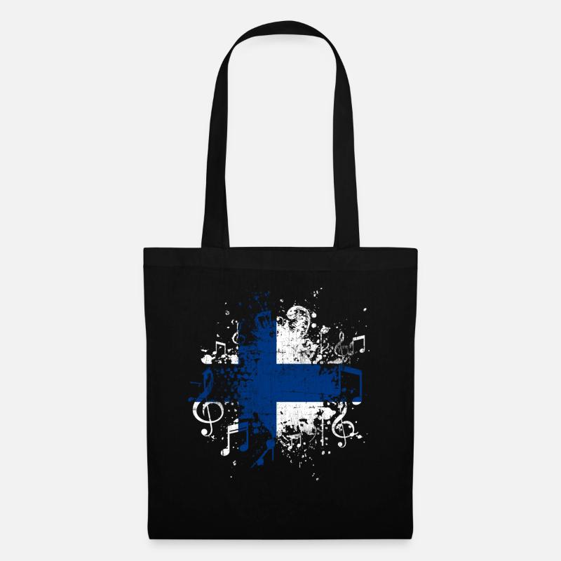 Finnland Musik - Stoffbeutel - Schwarz