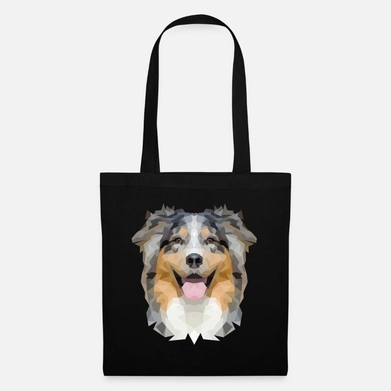 Polygone de berger australien - Sac en tissu - noir