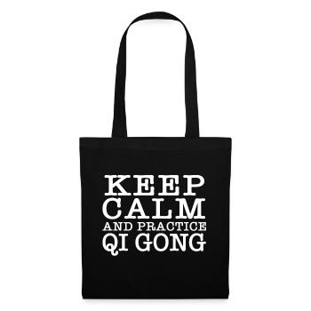 Qi Gong Tranquility Motif Shirt - Tote Bag - black - Front