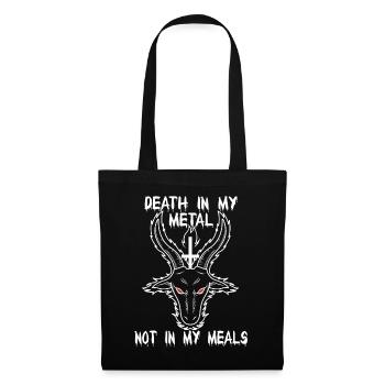 Vegan Heavy Metal Rock Musik Geschenkidee - Stoffbeutel - Schwarz - Vorne