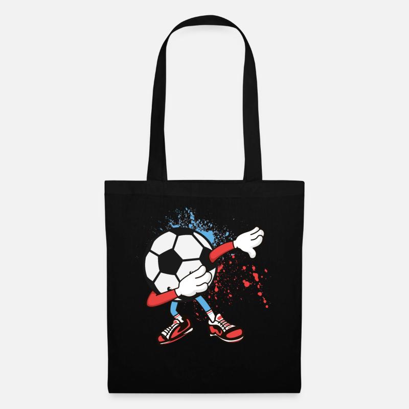 Dabbing Fußball - Stoffbeutel - Schwarz