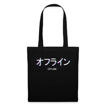 Hors ligne Otaku Vaporwave - Sac en tissu - noir - Devant