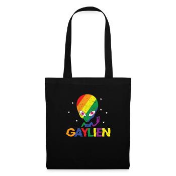 Gaylien Gay Alien Gay LGBT extraterrestre - Sac en tissu - noir - Devant