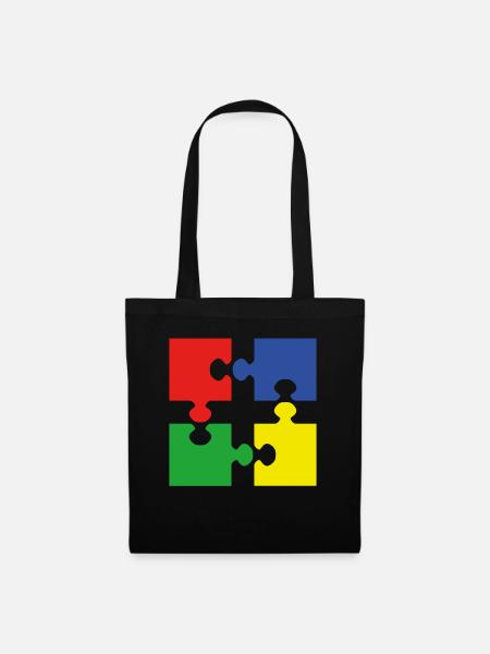 Puzzel - Stoffbeutel - Schwarz