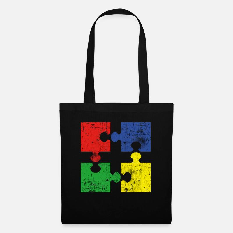 Puzzle - Stoffbeutel - Schwarz