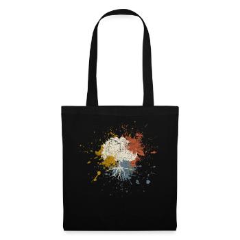 Arbre - Sac en tissu - noir - Devant