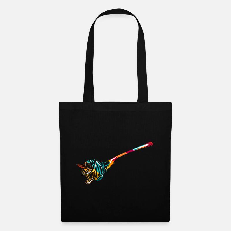 Spaghetti Geschenk - Stoffbeutel - Schwarz