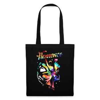 Flamenco Geschenk - Stoffbeutel - Schwarz - Vorne