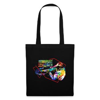 Cadeau de tir à l'arbalète - Sac en tissu - noir - Devant