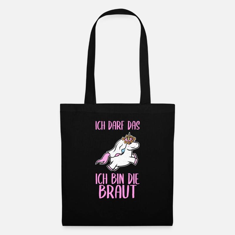 Team Braut Einhorn Junggesellinnenabschied - Stoffbeutel - Schwarz
