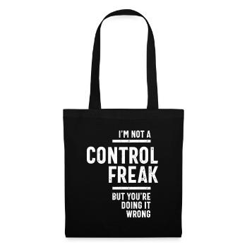 Je ne suis pas un monstre de contrôle - Sac en tissu - noir - Devant