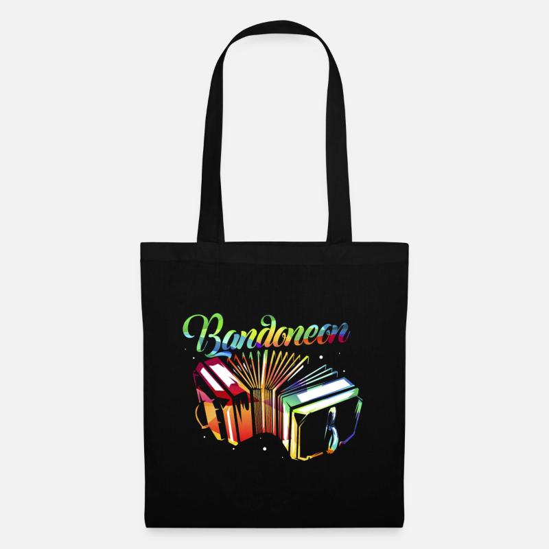 Bandoneon Geschenk - Stoffbeutel - Schwarz