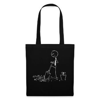 jardinage - Sac en tissu - noir - Devant