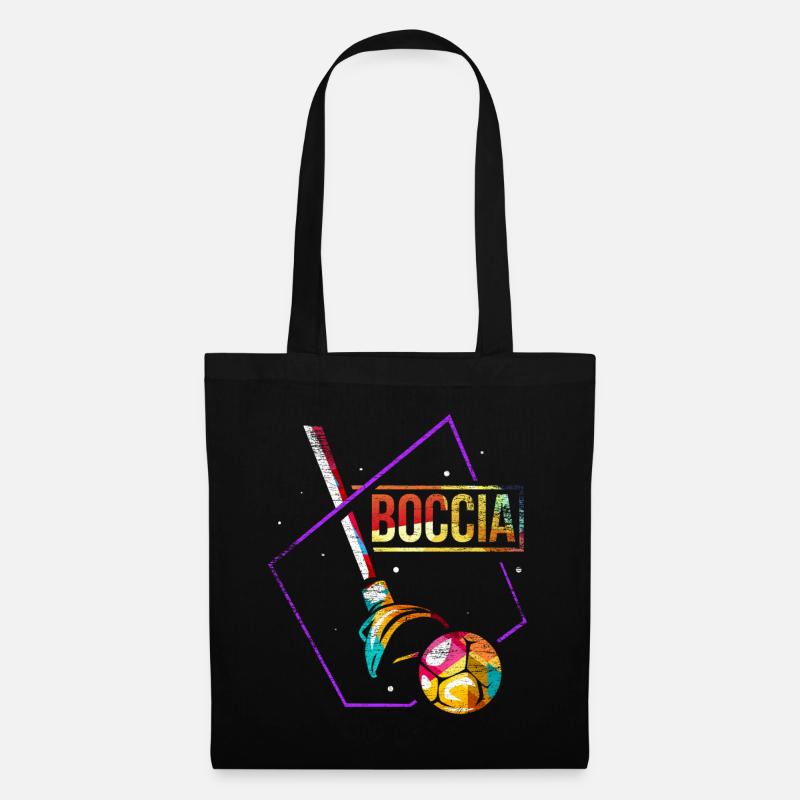 Boccia Paralympische Sportart Polygon Geschenk - Stoffbeutel - Schwarz
