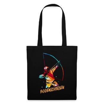 Bogenschießen Geschenk - Stoffbeutel - Schwarz - Vorne