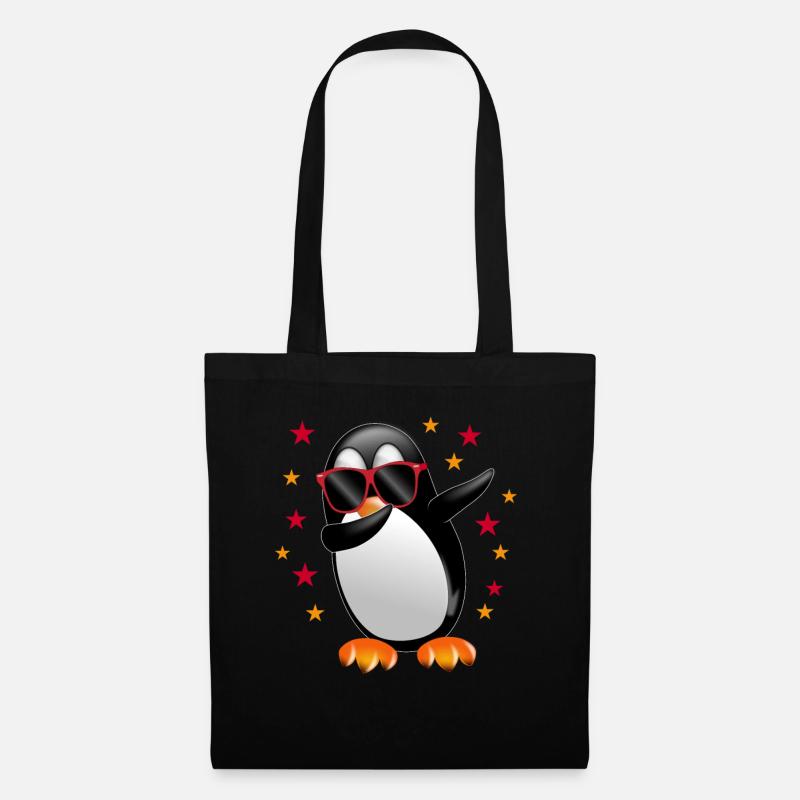 Dabbing Pinguin Dab Dance Sonnenbrille Sterne Lust - Stoffbeutel - Schwarz
