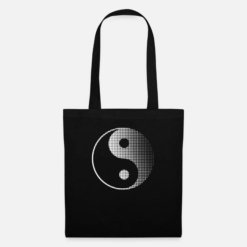 Meditation Yin Yang - Stoffbeutel - Schwarz
