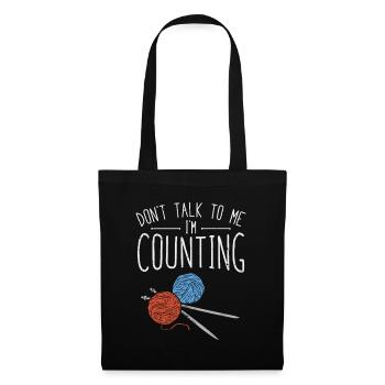 Crochet wool crochet hook handmade gift - Tote Bag - black - Front