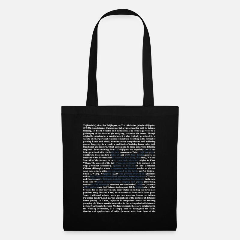 Tai chi - Sac en tissu - noir