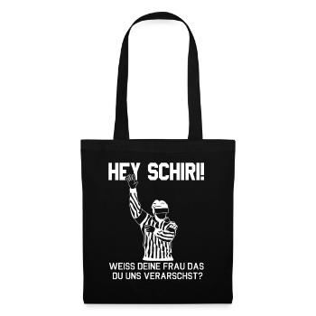 Eishockey Hockeyspieler Schiri Hockey Geschenk - Stoffbeutel - Schwarz - Vorne