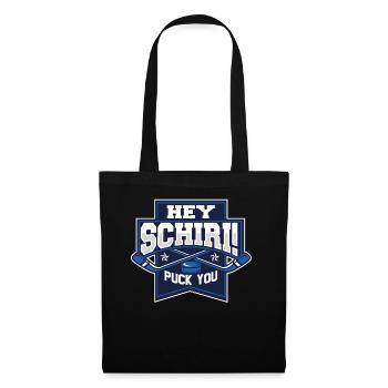 Eishockey Hockeyspieler Schiri Hockey Geschenk - Stoffbeutel - Schwarz - Vorne