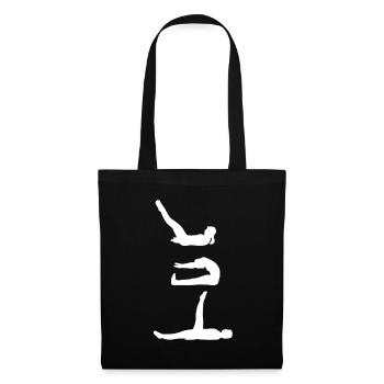 Pilates Silhouette - Stoffbeutel - Schwarz - Vorne
