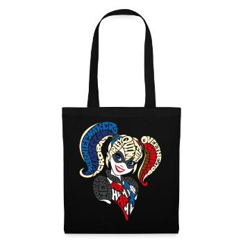 DC Super Hero Girls Harley Quinn Typografie - Stoffbeutel - Schwarz - Vorne