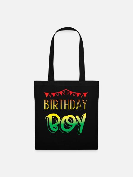 Happy Birthday - Stoffbeutel - Schwarz