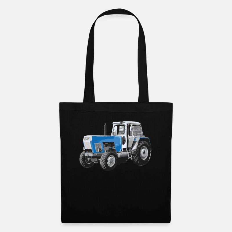 Fortschritt Traktor Blau Trecker Landwirt Geschenk - Stoffbeutel - Schwarz