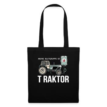 Fortschritt Traktor Hektar Landwirt Geschenk - Stoffbeutel - Schwarz - Vorne