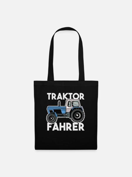Fortschritt Traktor Fahrer Landwirt Geschenk - Stoffbeutel - Schwarz