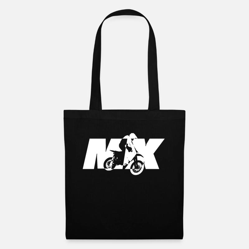 Motocross Motorrad - Stoffbeutel - Schwarz
