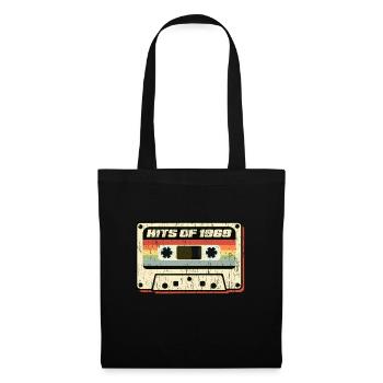 Hits Of 1969 Audio Cassette Vintage Retro Design - Tote Bag - black - Front